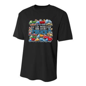 You Can Never Have Too Many Trucks Construction Trucks Boy Youth Performance Sprint T-Shirt