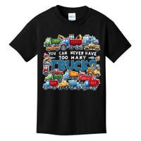 You Can Never Have Too Many Trucks Construction Trucks Boy Kids T-Shirt