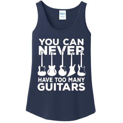 You Can Never Have Too Many Guitars Music Gift Ladies Essential Tank