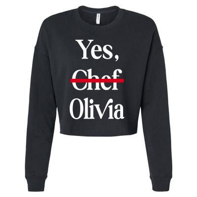 Yes Chef Olivia Cropped Pullover Crew