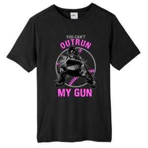 You CanT Outrun My Gun Softball Catcher Gift Tall Fusion ChromaSoft Performance T-Shirt