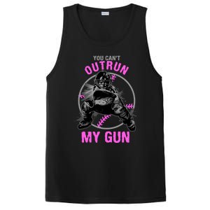 You CanT Outrun My Gun Softball Catcher Gift PosiCharge Competitor Tank