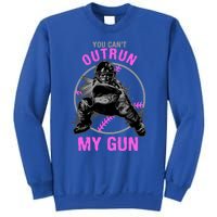 You CanT Outrun My Gun Softball Catcher Gift Sweatshirt