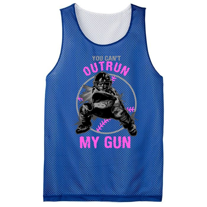 You CanT Outrun My Gun Softball Catcher Gift Mesh Reversible Basketball Jersey Tank