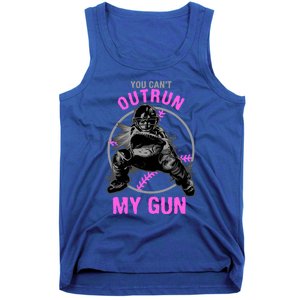 You CanT Outrun My Gun Softball Catcher Gift Tank Top