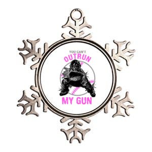 You CanT Outrun My Gun Softball Catcher Gift Metallic Star Ornament