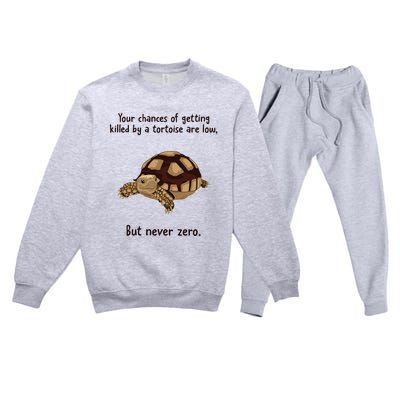 Your Chances Of Getting Killed By A Tortoise Are Low Premium Crewneck Sweatsuit Set