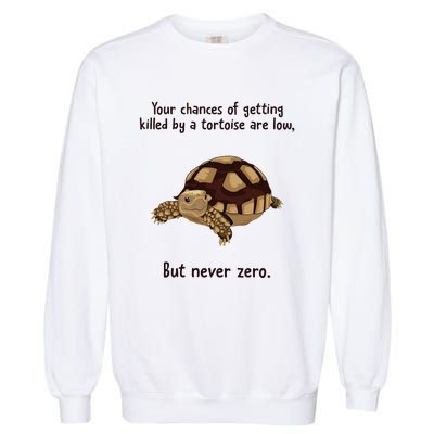 Your Chances Of Getting Killed By A Tortoise Are Low Garment-Dyed Sweatshirt