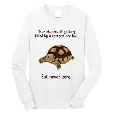 Your Chances Of Getting Killed By A Tortoise Are Low Long Sleeve Shirt