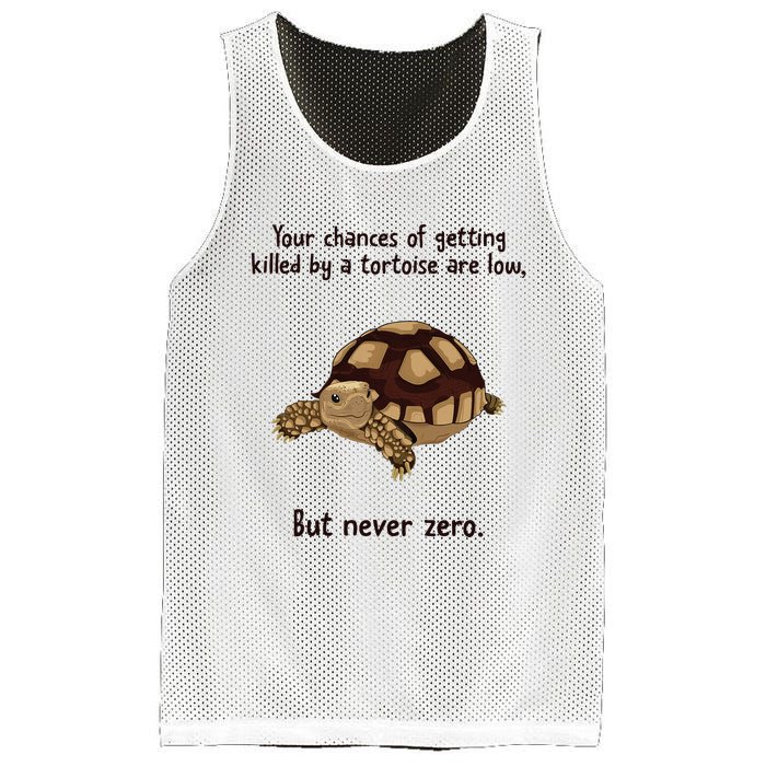 Your Chances Of Getting Killed By A Tortoise Are Low Mesh Reversible Basketball Jersey Tank