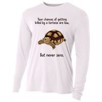 Your Chances Of Getting Killed By A Tortoise Are Low Cooling Performance Long Sleeve Crew