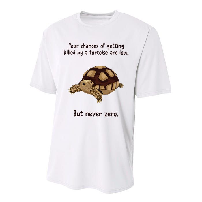 Your Chances Of Getting Killed By A Tortoise Are Low Performance Sprint T-Shirt