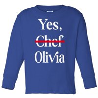 Yes Chef Olivia Toddler Long Sleeve Shirt