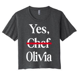 Yes Chef Olivia Women's Crop Top Tee