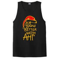 Yinzer Christmas Pittsburgh Santa Yinz Better Watch Aht PosiCharge Competitor Tank