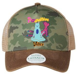 Yoga Cats Pawsitive Vibes Legacy Tie Dye Trucker Hat