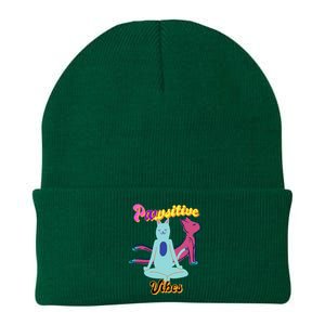 Yoga Cats Pawsitive Vibes Knit Cap Winter Beanie