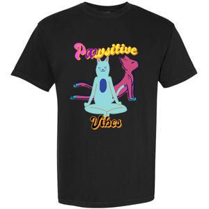 Yoga Cats Pawsitive Vibes Garment-Dyed Heavyweight T-Shirt