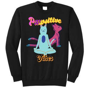 Yoga Cats Pawsitive Vibes Sweatshirt