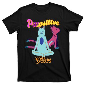 Yoga Cats Pawsitive Vibes T-Shirt