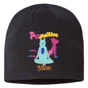 Yoga Cats Pawsitive Vibes Sustainable Beanie