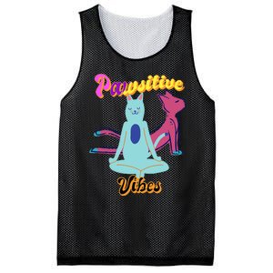 Yoga Cats Pawsitive Vibes Mesh Reversible Basketball Jersey Tank