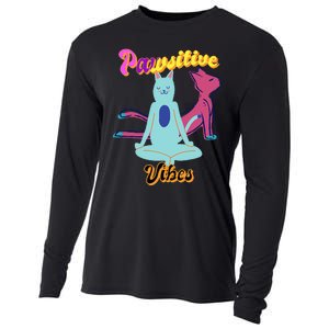 Yoga Cats Pawsitive Vibes Cooling Performance Long Sleeve Crew