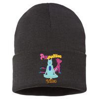 Yoga Cats Pawsitive Vibes Sustainable Knit Beanie