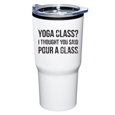 Yoga Class Pour A Glass Funny Wine Yoga Sayings Tumbler
