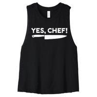 Yes Chef Professional Sous Chef Women's Racerback Cropped Tank