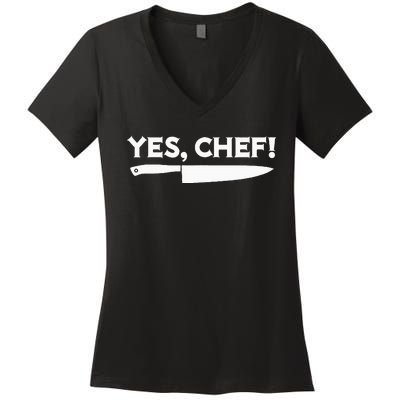 Yes Chef Professional Sous Chef Women's V-Neck T-Shirt