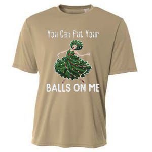 You Can Put Your Balls On Me Christmas Tree Cooling Performance Crew T-Shirt