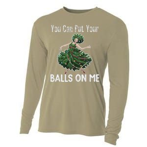 You Can Put Your Balls On Me Christmas Tree Cooling Performance Long Sleeve Crew