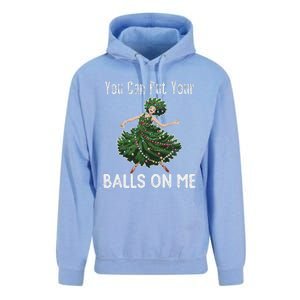 You Can Put Your Balls On Me Christmas Tree Unisex Surf Hoodie