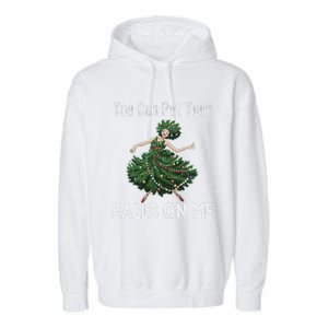 You Can Put Your Balls On Me Christmas Tree Garment-Dyed Fleece Hoodie