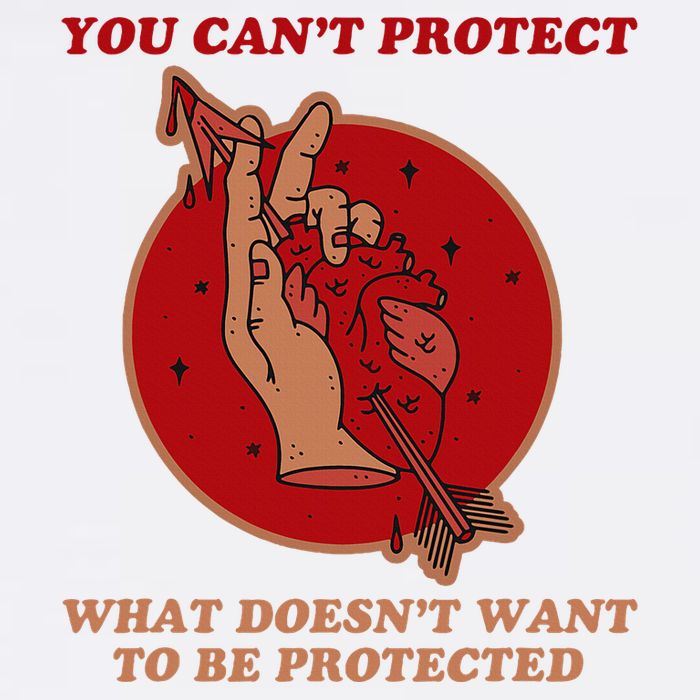 You CanT Protect What DoesnT Want To Be Protected Flat Bill Trucker Hat
