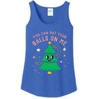 You Can Put Your Balls On Me Christmas Tree Ladies Essential Tank