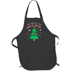 You Can Put Your Balls On Me Christmas Tree Full-Length Apron With Pockets