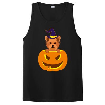 Yorkie Cute Pumpkin Halloween Yorkshire Terrier Dog Lover Meaningful Gift PosiCharge Competitor Tank