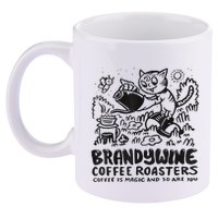 Ywine Coffee Roasters 11oz C Handle Ceramic Mug