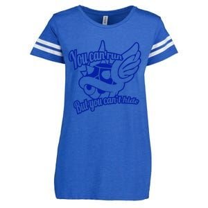 You Can Run But You Cant Hide Enza Ladies Jersey Football T-Shirt