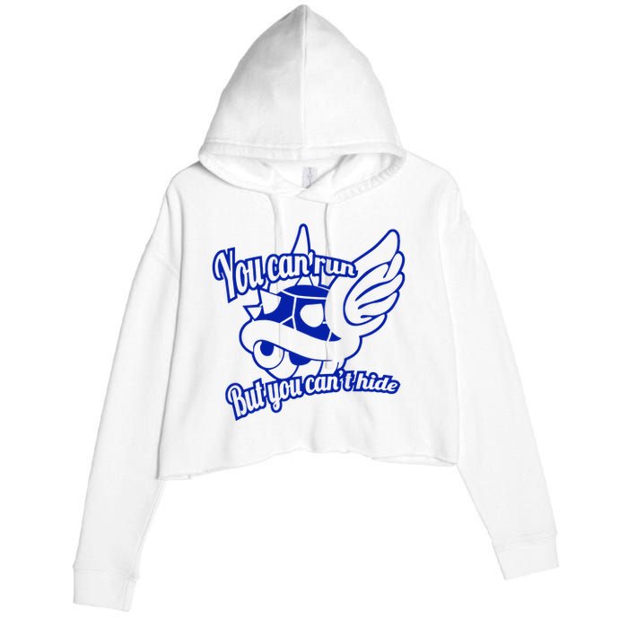 You Can Run But You Cant Hide Crop Fleece Hoodie