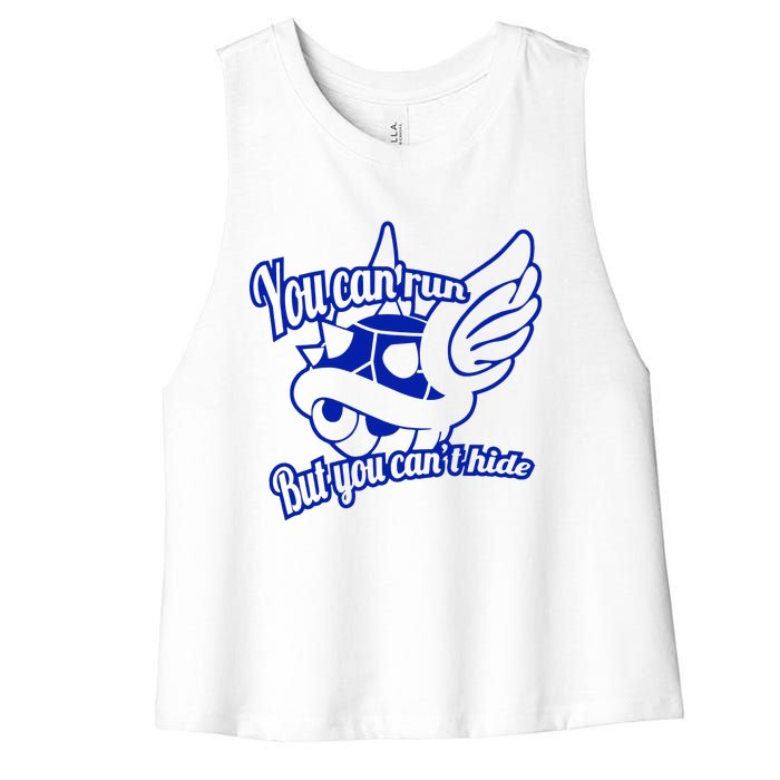 You Can Run But You Cant Hide Women's Racerback Cropped Tank