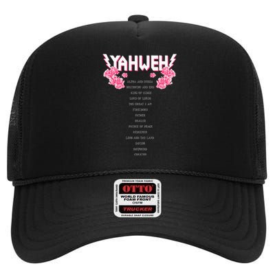 Yahweh Christian Religious Yhwh High Crown Mesh Back Trucker Hat