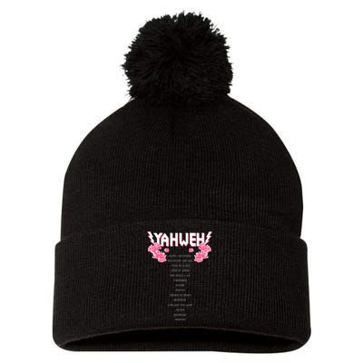 Yahweh Christian Religious Yhwh Pom Pom 12in Knit Beanie