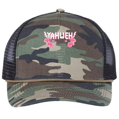 Yahweh Christian Religious Yhwh Retro Rope Trucker Hat Cap