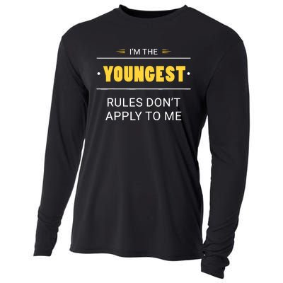 Youngest Child Rules DonT Apply To Me Funny Sibling Cooling Performance Long Sleeve Crew