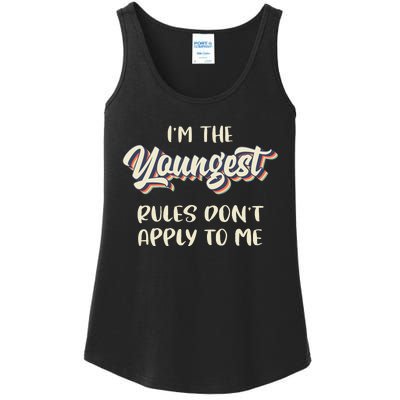 Youngest Child Rules Dont Apply To Me Funny Sibling Ladies Essential Tank