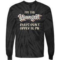 Youngest Child Rules Dont Apply To Me Funny Sibling Tie-Dye Long Sleeve Shirt