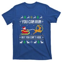 You Can Run But You Can Hide Deer Hunting Santa Claus Meaningful Gift T-Shirt